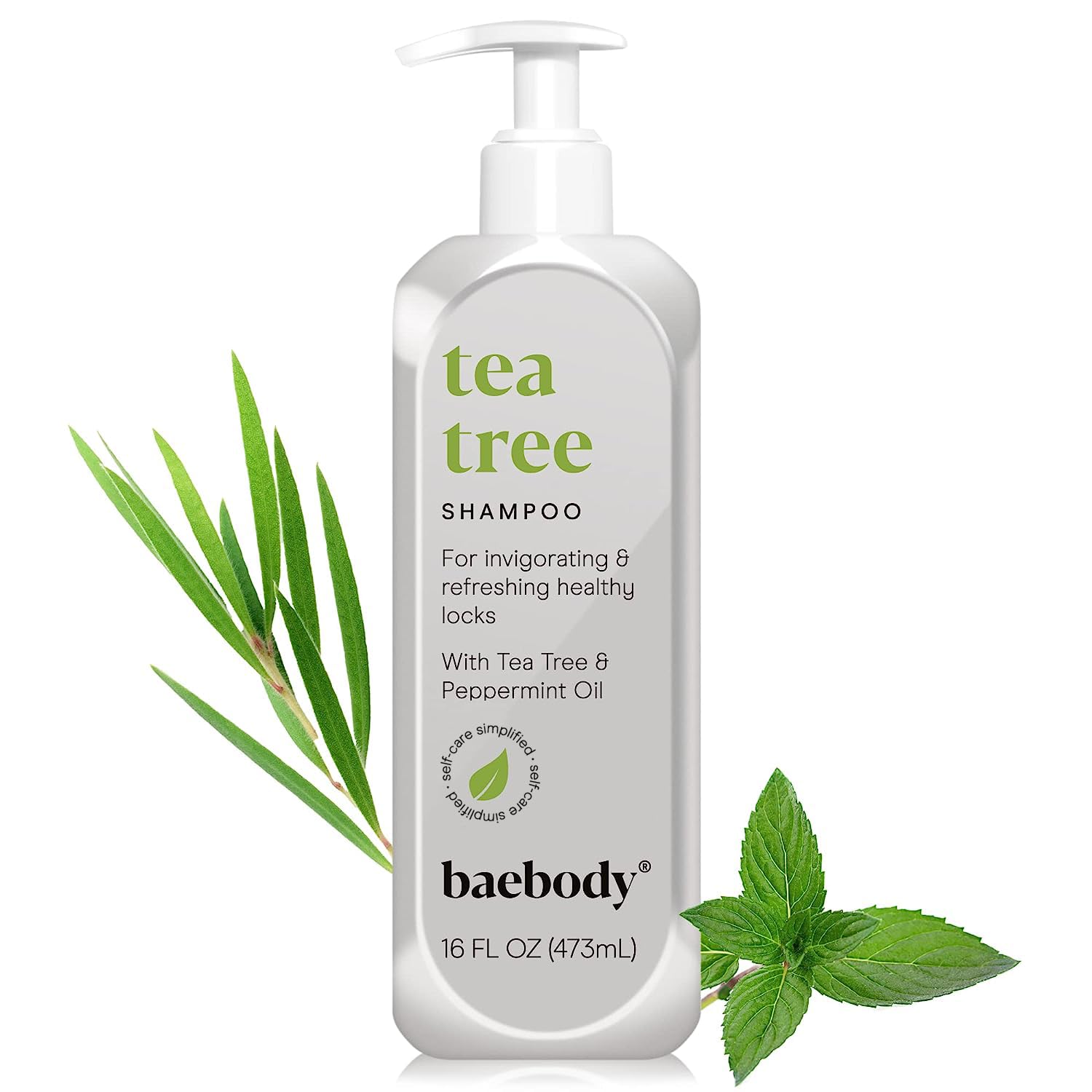 Baebody Award Winning Tea Tree Oil Shampoo - Clarifying For Build-Up, Dry Scalp And Oily Hair - Vegan Anti-Dandruff For Men/Women