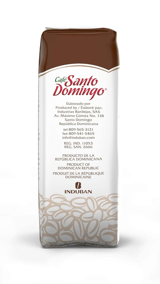 Santo Domingo Coffee, 16 oz Bag, Whole Bean Coffee, Medium Roast - Product from the Dominican Republic (Pack of 1)