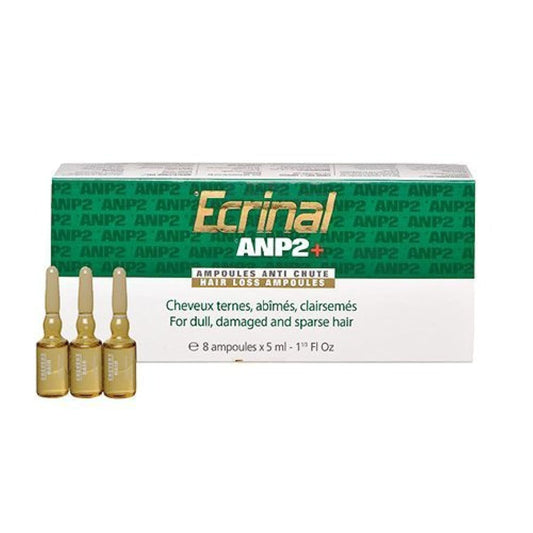 Ecrinal Anp2+ Hair Loss Treatment Ampoules - 8 Ampoules For Hair Growth And Regeneration, Revitalizes Dull, Damaged, Thinning Hair, For Dry, Color-Treated, And Oily Scalp, 3-Month Supply