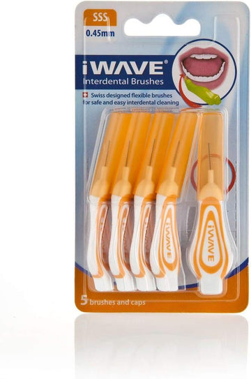 Iwave Interdental Brushes Fine Size 1.5 Mm Black Pack Of 5 – Interdental Cleaning Brushes For Total Teeth Cleaning Plaque Removal Tool