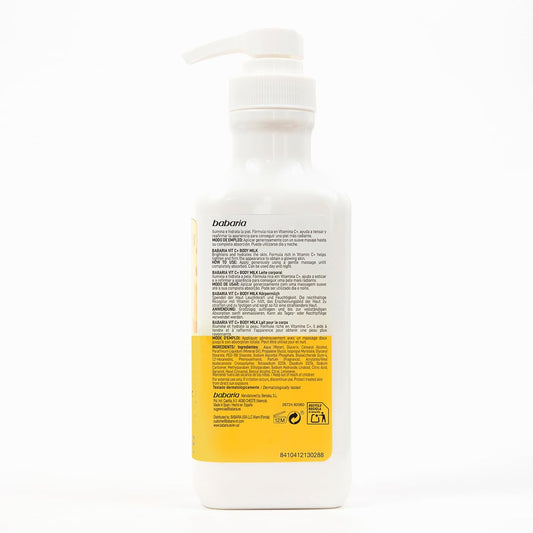 Babaria Vitamin C Body Milk - Body Lotion For Women - Boosts Collagen Production - Moisturizes - Body Cream For All Skin Types - 2 Pc