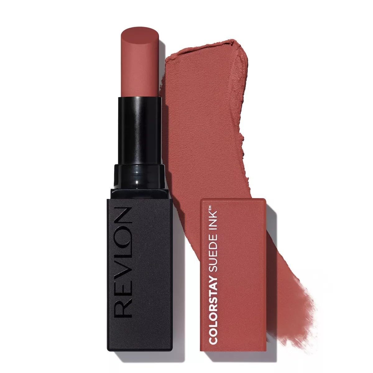 Revlon Lipstick, Colorstay Suede Ink, Built-In Primer, Infused With Vitamin E, Waterproof, Smudge-Proof, Matte Color, 003 Want It All, 0.09 Oz