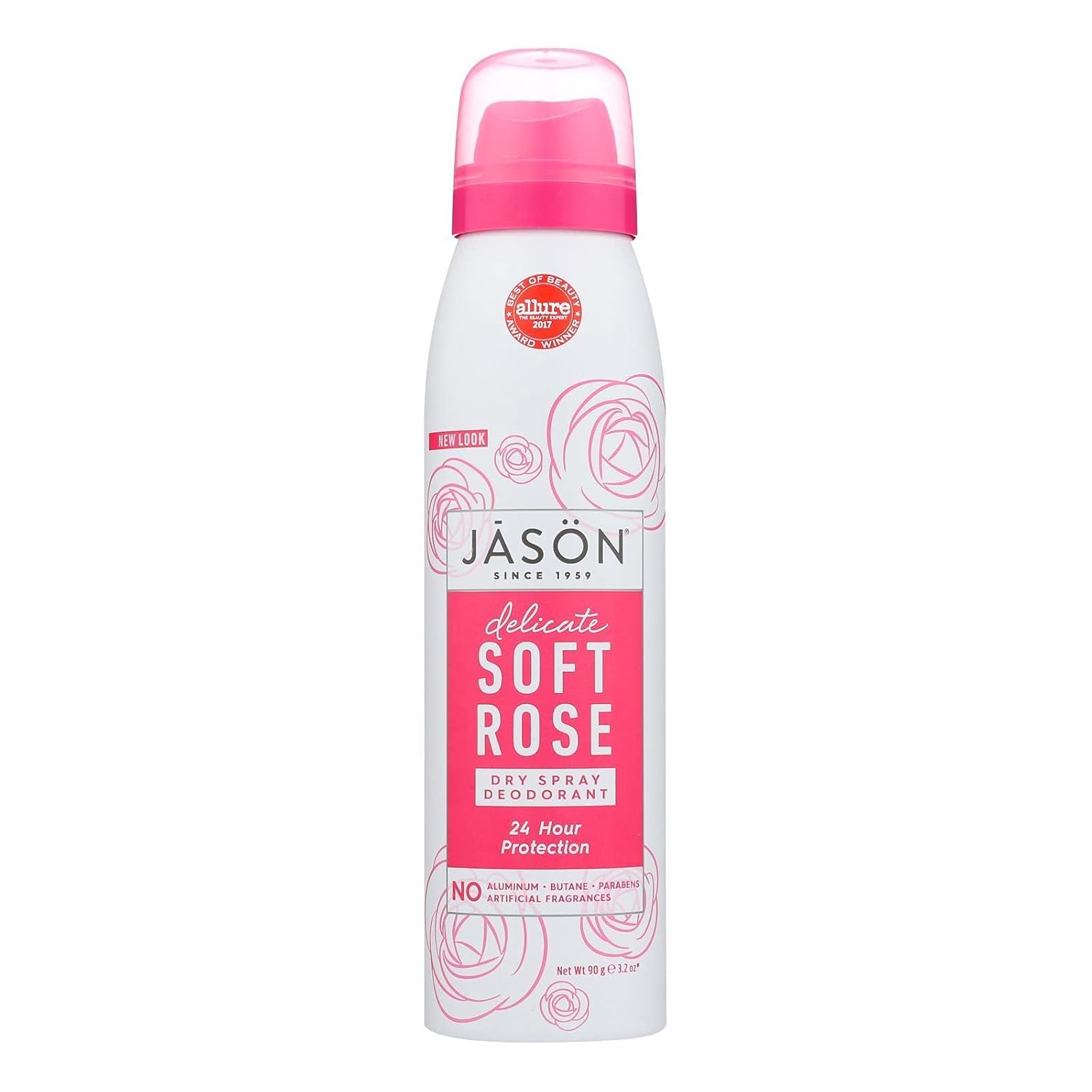 Jason Dry Spray Deodorant, Delicate Soft Rose, 3.2 Oz