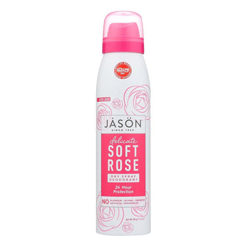 Jason Dry Spray Deodorant, Delicate Soft Rose, 3.2 Oz