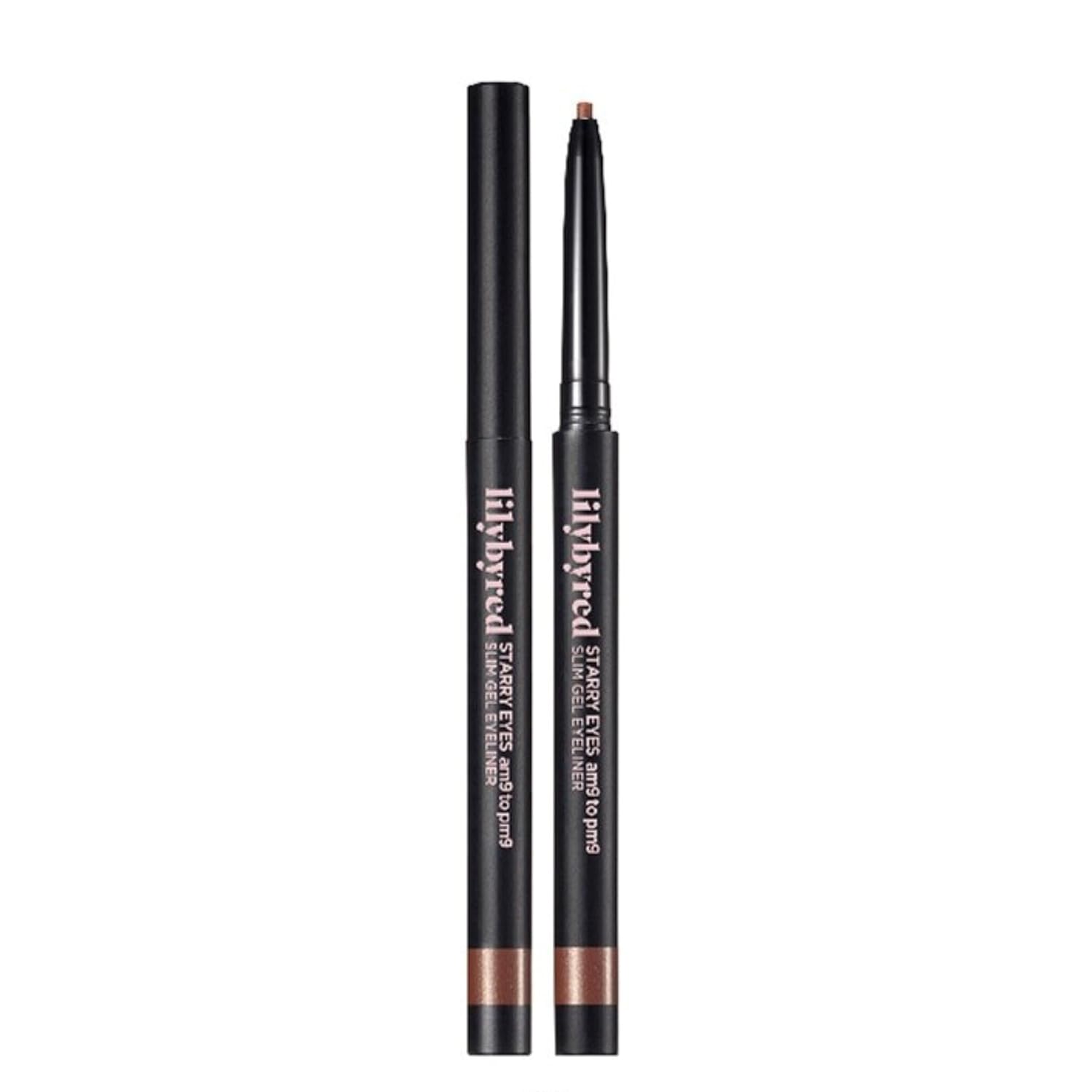 Lilybyred Starry Eyes Am9 To Pm9 Slim Gel Eyeliner (04 Glam Mocha) Ultra-Slim 2Mm Precision,Long-Lasting All-Day Wear