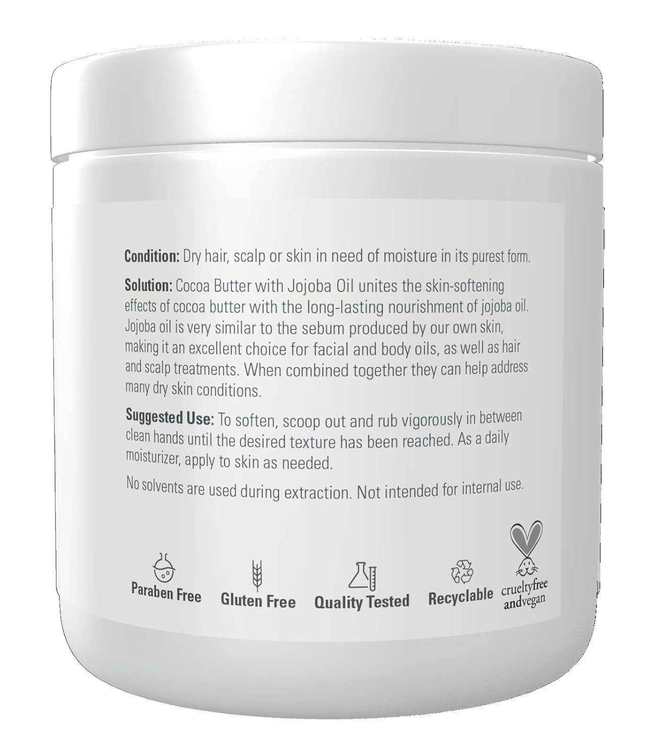 NOW Solutions, Cocoa Butter with Jojoba Oil, Multi-Purpose Moisturizer, 6.5-