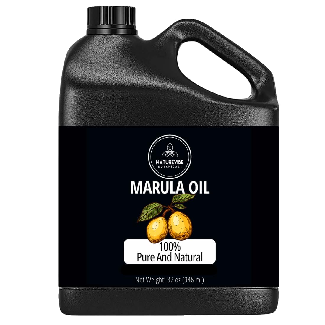 Naturevibe Botanicals Marula Oil 32 Ounces Cold Pressed 100% Pure, Unrefined & Natural Carrier Oil | Great for Hair & Skin | Body Oil | Rich in Vitamin E & Omega Fatty Acids (946 ml)