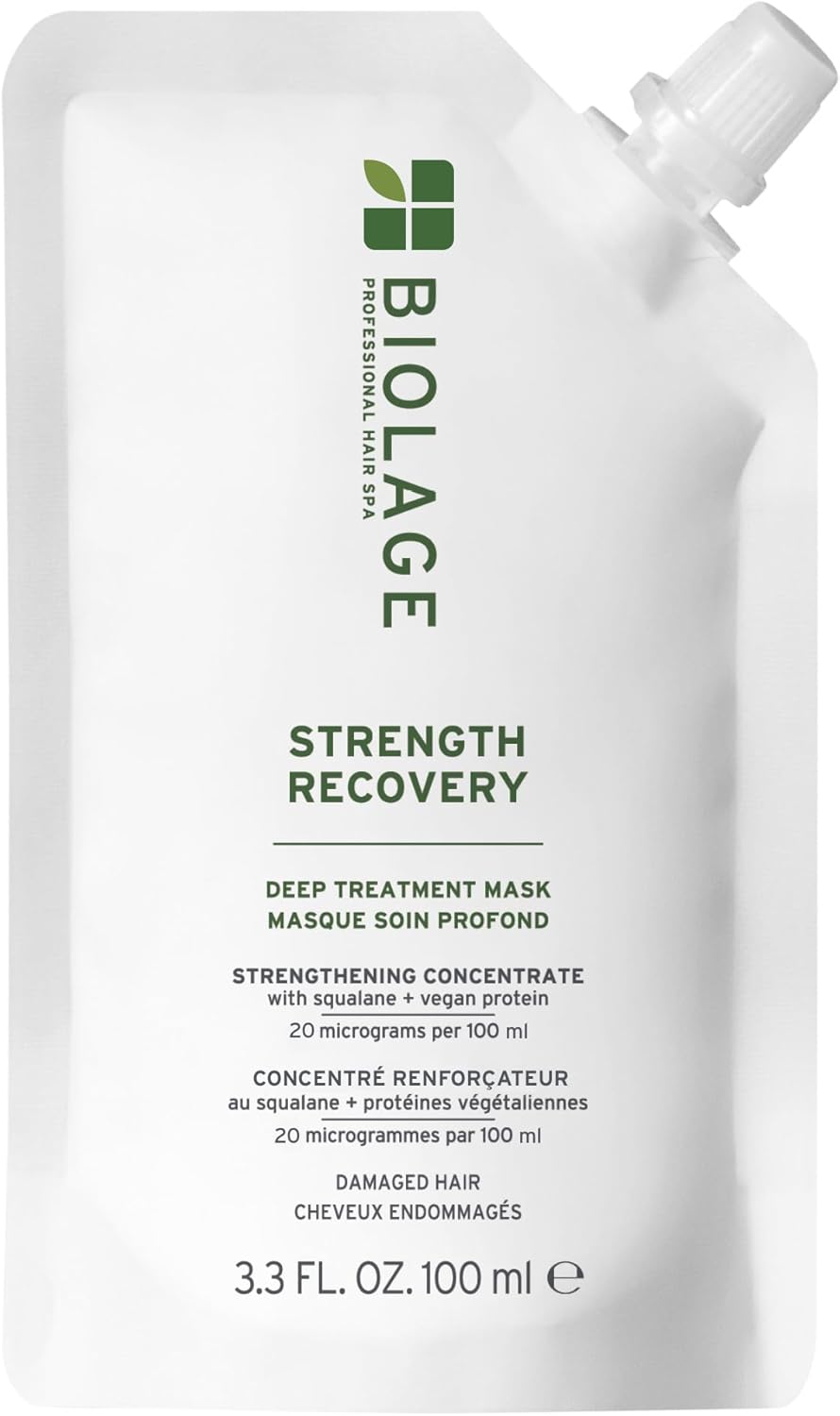 Biolage Strength Recovery Deep Treatment Mask, Moisturising & Strengthening, Enriched With Squalane & Proteins, For Damaged Hair, 100Ml
