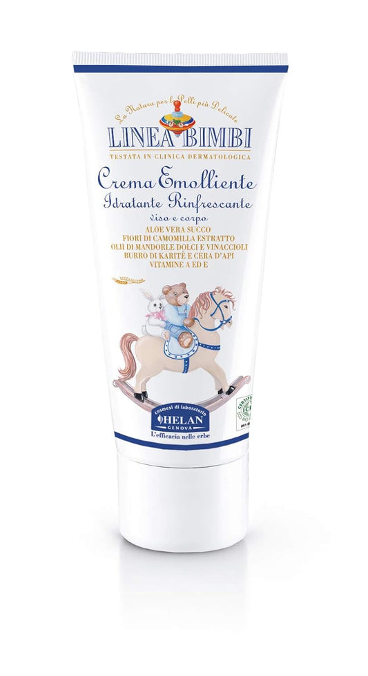 Helan Linea Bimbi- Soothing Baby Lotion For Face & Body With Vitamin E, Aloe Vera & Beeswax, Moisturizing & Refreshing Baby Cream For Delicate Skin, Baby Essentials For Newborn, Made In Italy 100Fl Oz