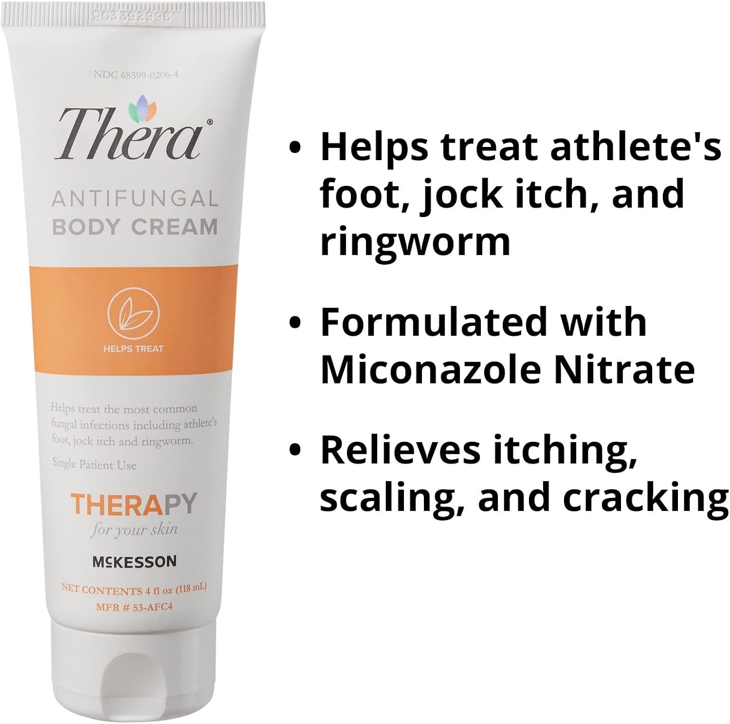 Thera Mckesson’S Antifungal Cream, 2% Miconazole Nitrate, Body, Skin, Athletes Foot Treatment - Relief For Ringworm, Jock Itch - 4 Oz : Health & Household