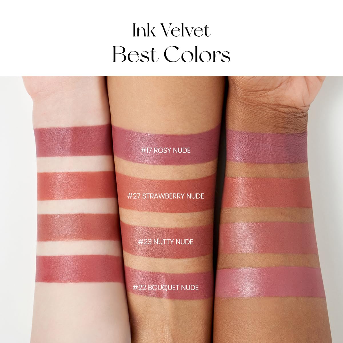 Peripera Ink The Velvet Lip Tint - High Pigment Color, Longwear, Weightless, Not Animal Tested, Gluten-Free, Paraben-Free (024 Milky Nude)