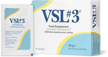 Vsl#3 High-Concentration Probiotic Supplement (10 Sachets) For Gut Health - 450 Billion Live Bacteria Across 8 Diverse Strains - Proven To Reach The Gut Alive & Trusted By Nhs Healthcare Professionals