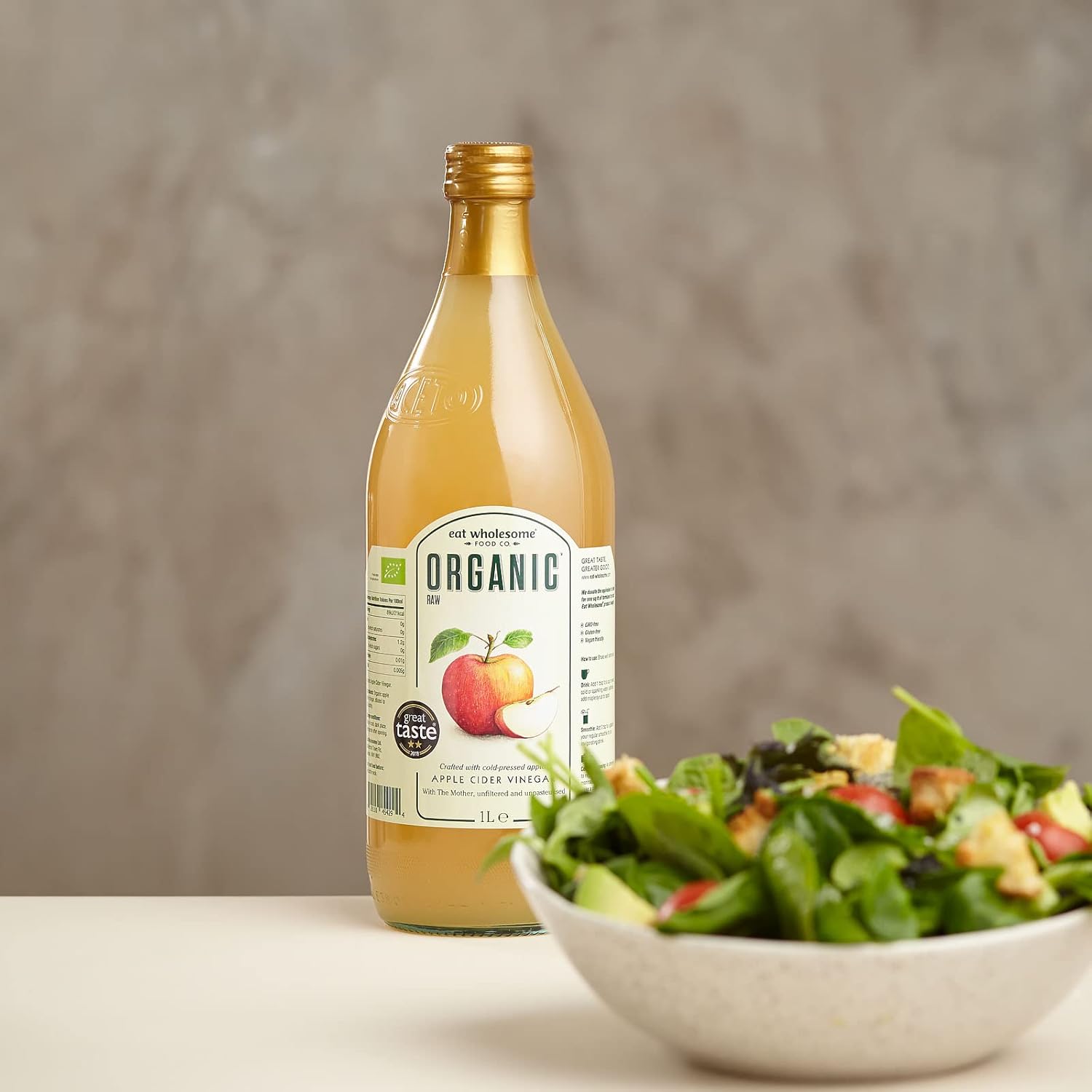 Eat Wholesome Organic Raw Apple Cider Vinegar, 500 ml : Amazon.co.uk: Grocery