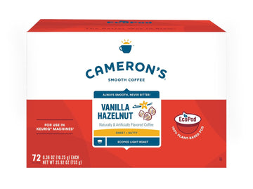 Cameron'S Coffee Single Serve Pods, Flavored, Vanilla Hazelnut Flavored, 72 Count (Pack Of 1)