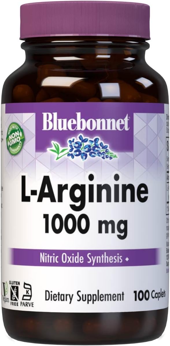 Bluebonnet Larginine 1000 Mg Vitamin Capsules, 100 Count