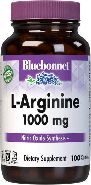 Bluebonnet Larginine 1000 Mg Vitamin Capsules, 100 Count