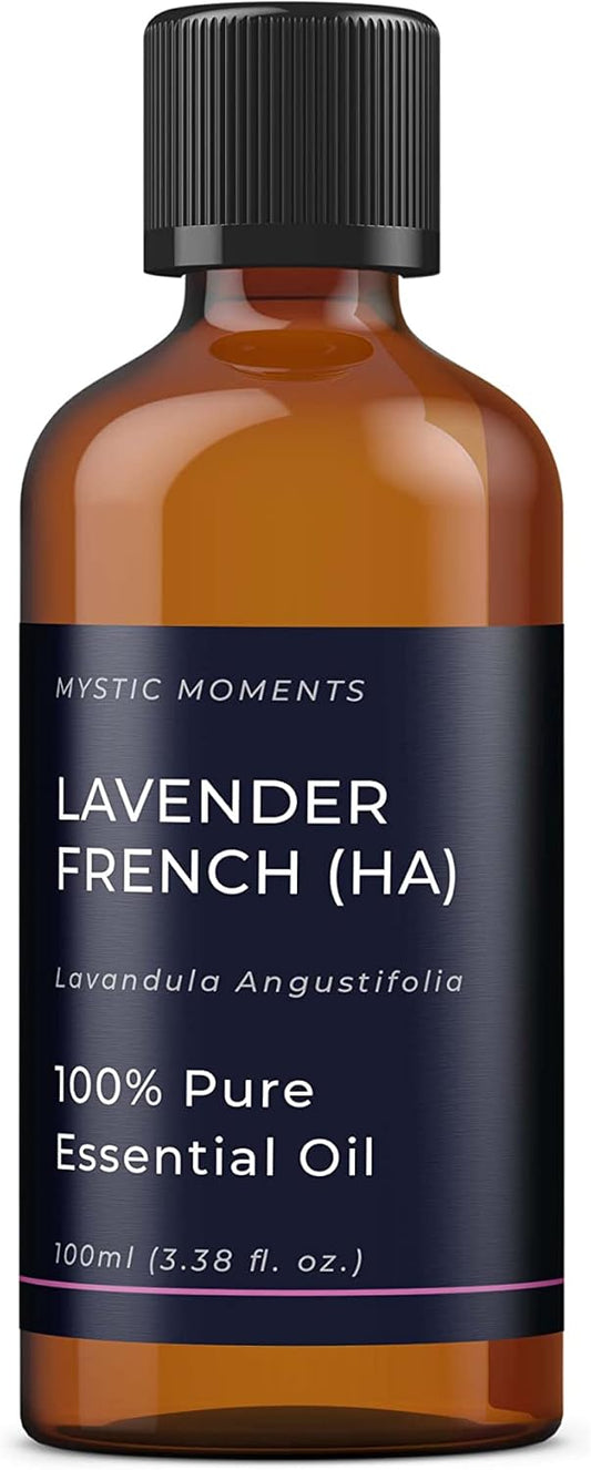 Mystic Moments | Lavender French (High Altitude) Essential Oil 100ml - Pure & Natural oil for Diffusers, Aromatherapy & Massage Blends Vegan GMO Free