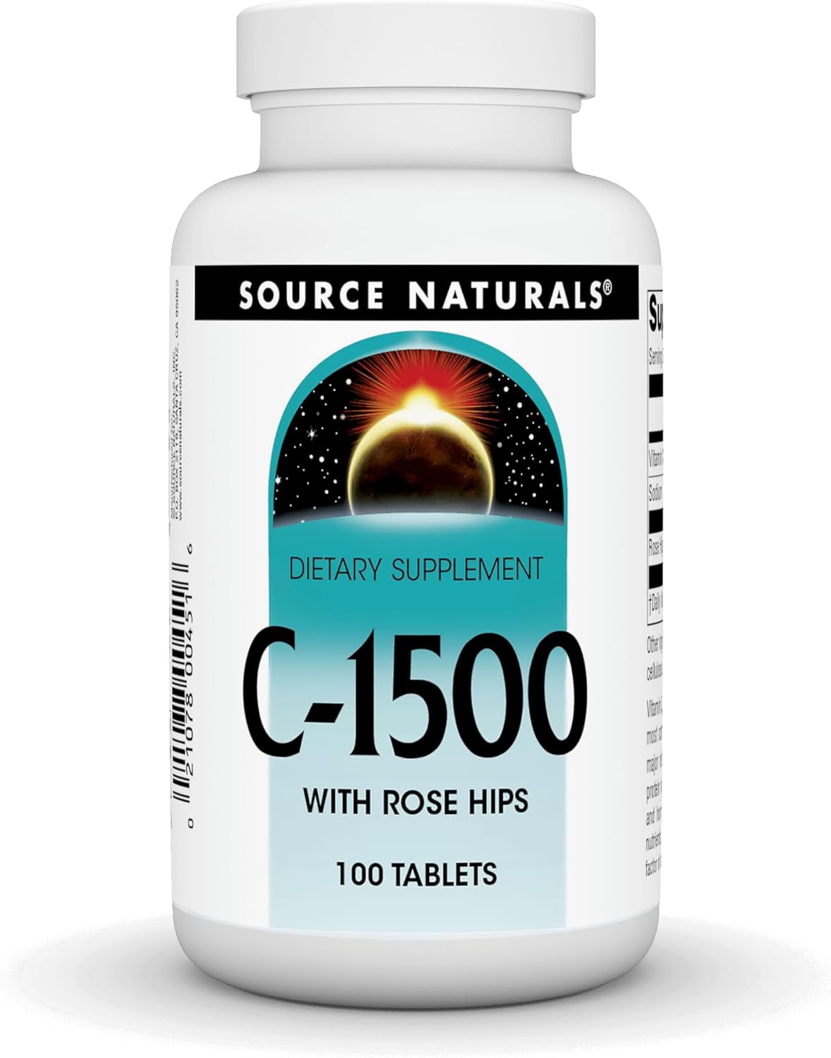 Source Naturals C-1500, With Rose Hips 1500 Mg For Immune System Support - 100 Tablets