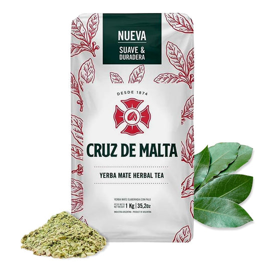 Yerba Mate Cruz De Malta, 2.2 Lbs / 1 Kilo Each Bag, 3-Pack