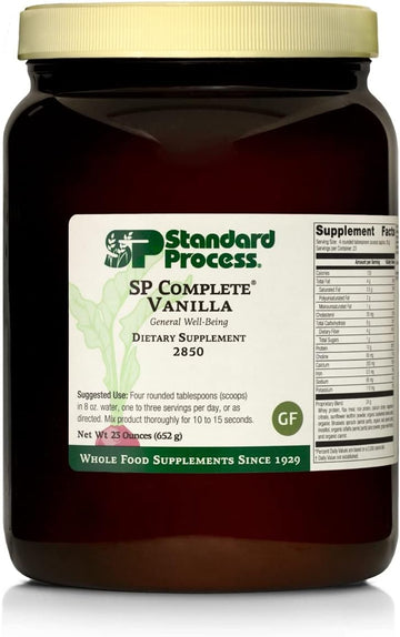 Standard Process Complete Vanilla-Whole Food Nutrition With Amino Acids,Immune Support And Antioxidant Support With Rice Protein,Grapeseed Extract,And Choline-Vegetarian,Vanilla-23 Ounce, 23 Servings