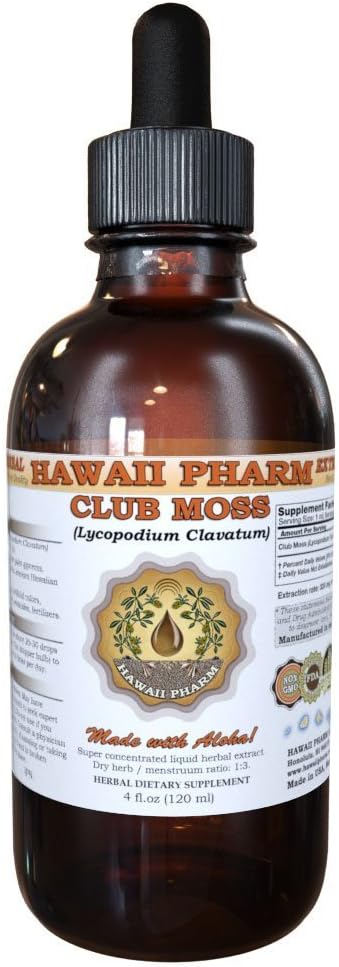 Club Moss Liquid Extract, Club Moss (Lycopodium clavatum) Tincture Supplement 4 oz