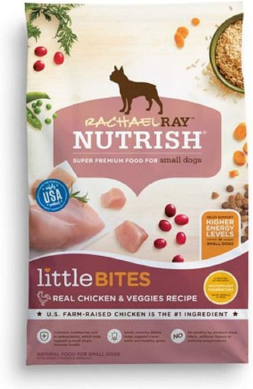 Nutrish Rachael Ray Little Bites Dry Dog Food, Chicken & Veggies Recipe For Small Breeds, 6 Pounds