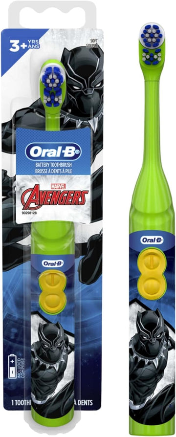 Oral-B Kid'S Battery Toothbrush Featuring Marvel'S Avengers, Soft Bristles, For Kids 3+ (Character May Vary)