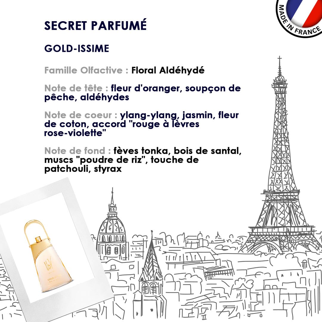 Udv Gold Issime By Ulric De Varens For Women. Set-Eau De Parfum 2.5 Oz & Deodorant Spray 4 Oz