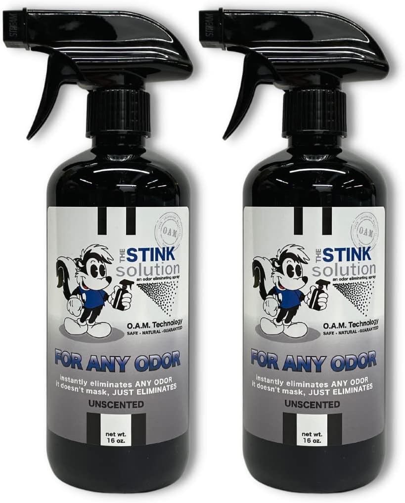 Unscented Odor Eliminating Spray with OAM. Eliminates all odors without using any fragrance. Completely Safe and incredibly effective. 2 16 oz Bottles