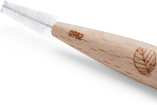 Georganics Beechwood Interdental Brushes Iso 3 (0.6Mm) - Naturel And Efficient Teeth Cleaning For Larger Interdental Gaps - Compostable And Biodegradable - Vegan Bpa-Free Nylon Bristles - Pack Of 6