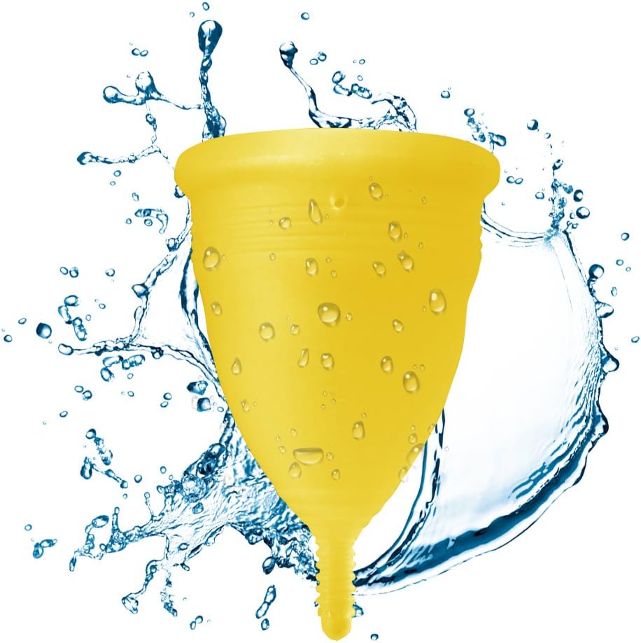 Blossom Menstrual Cup Say No to Tampons. Get Blossom Cups for Menstrual (Yellow, Large Menstrual Cup)