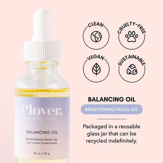 Clover Balancing Oil | Supports Clearer Skin, Promotes A Healthy Complexion, And Enhances Natural Radiance | Cruelty-Free & Vegan Face Oil - 30Ml