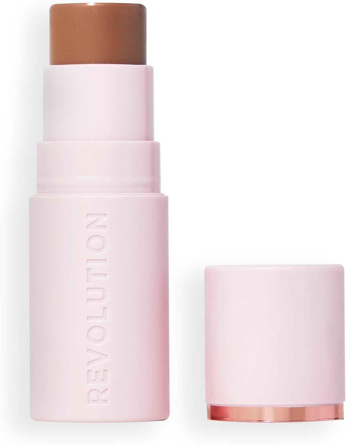 Revolution, Skin Silk Bronzer Stick, Buildable Colour For Cheek, Eye, & Lip, Cream-To-Powder Formula, Vegan & Cruelty-Free, Fair Sand, 4.5G