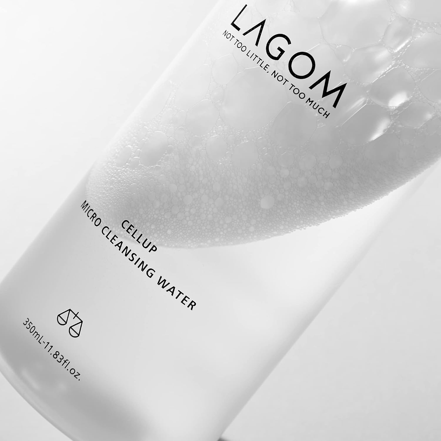 Lagom Cellup Micro Cleansing Water Natural Micellar Fermented Face Wash With Chamomile Allatoin Moisturizing Herbal Facial Pore Cleanser Combination Oily Sensitive Dry All Skin 350Ml 11.83Oz