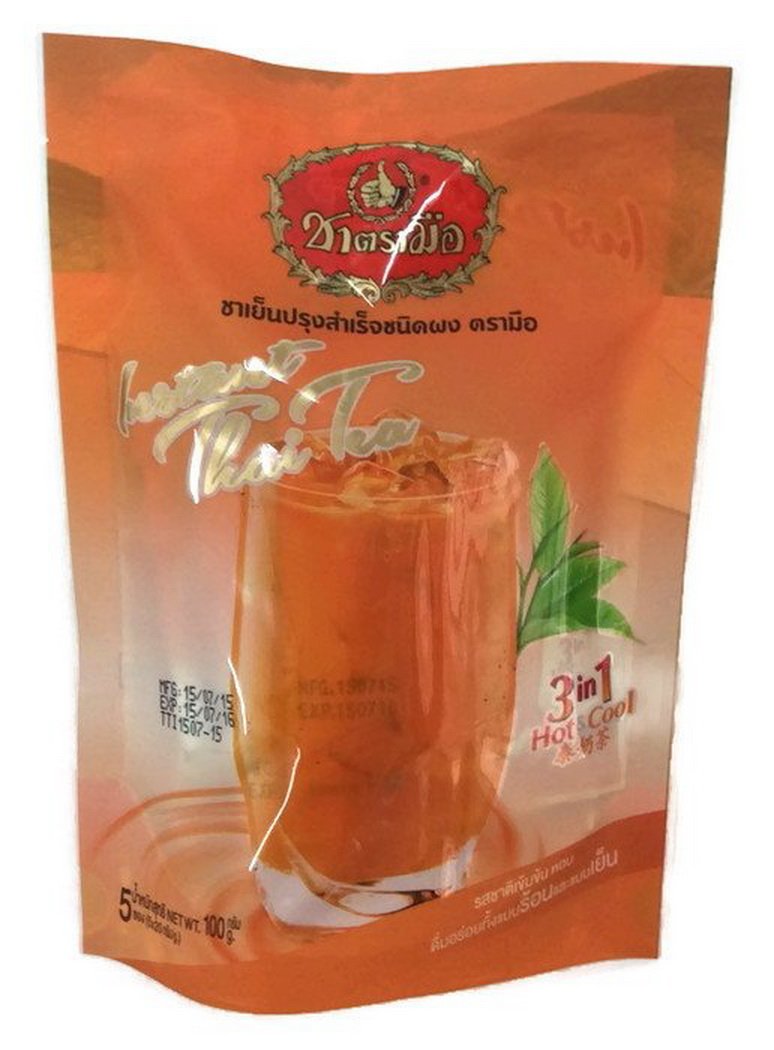 Number One Brand Instant Thai Tea 3 In 1 Tea Drinks Both Hot And Cold 2 Bags X 5 Sachets : Grocery & Gourmet Food
