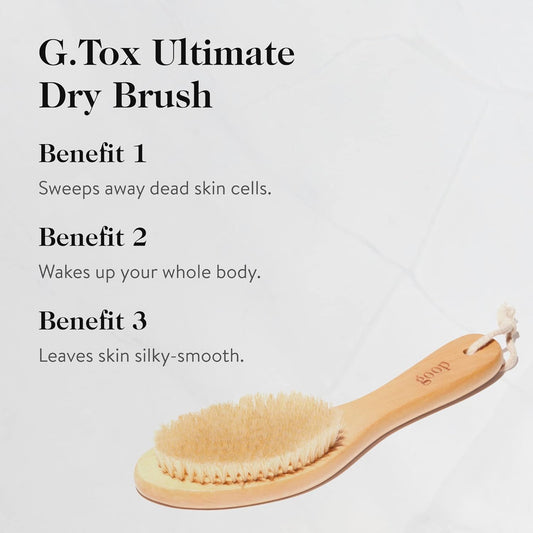 Goop Beauty Dry Brush & Body Oil Bundle | Exfoliating & Detoxifying Dry Brush To Sweep Away Dead Skin Cells | 4 Fl Oz Fast-Absorbing Hydrating Body Oil To Moisturize Dry Skin | Silicone & Paraben Free