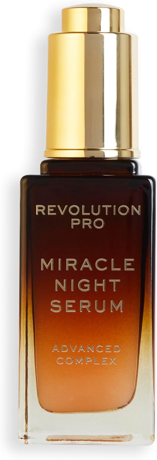 Revolution Pro, Miracle Night Rescue Serum Advanced Complex, Overnight Face Serum, Smooths And Plumps Skin, 30 Ml