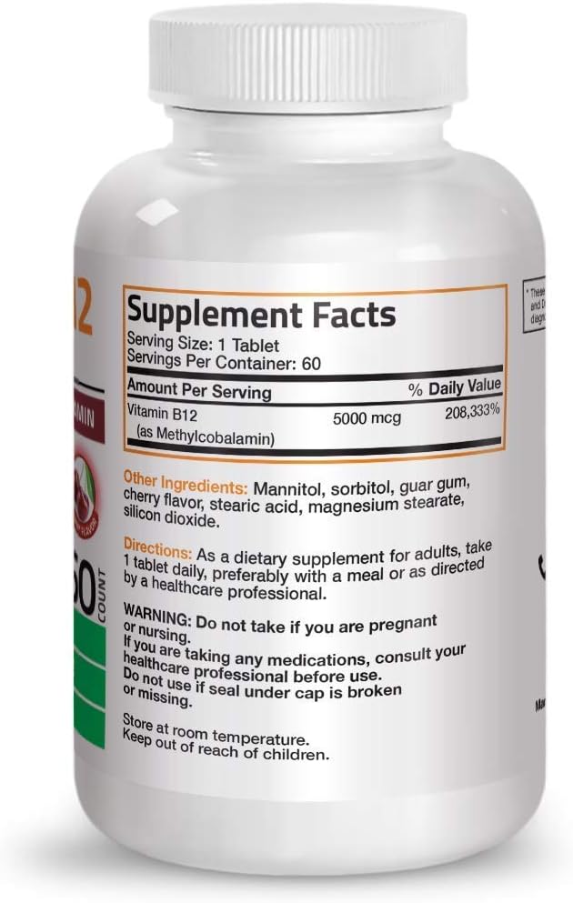 Probiotic 50 Billion CFU + Prebiotic with Apple Polyphenols & Pineapple Fruit Extract + Methyl B12 5000 mcg Vitamin B12 Methylcobalamin : Health & Household