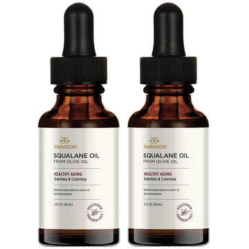 Swanson Vegetarian Squalane Oil 2 Fl Ounce (59 Ml) Liquid (2 Pack)