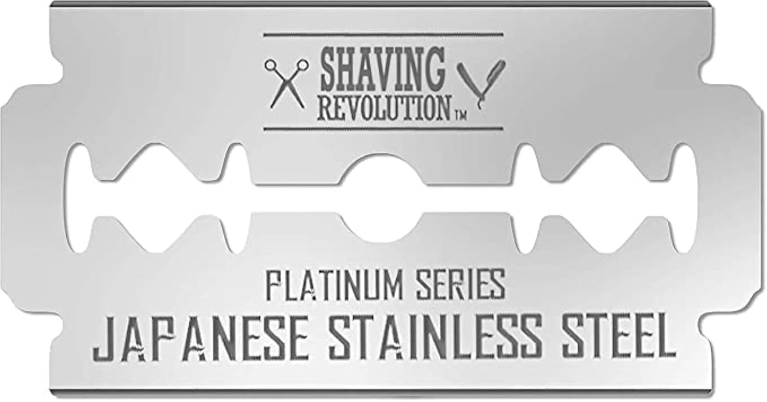 100 Count Double Edge Razor Blades - Men'S Safety Razor Blades For Shaving - Platinum Japanese Stainless Steel Double Razor Shaving Blades For Men For A Smooth, Precise And Clean Shave