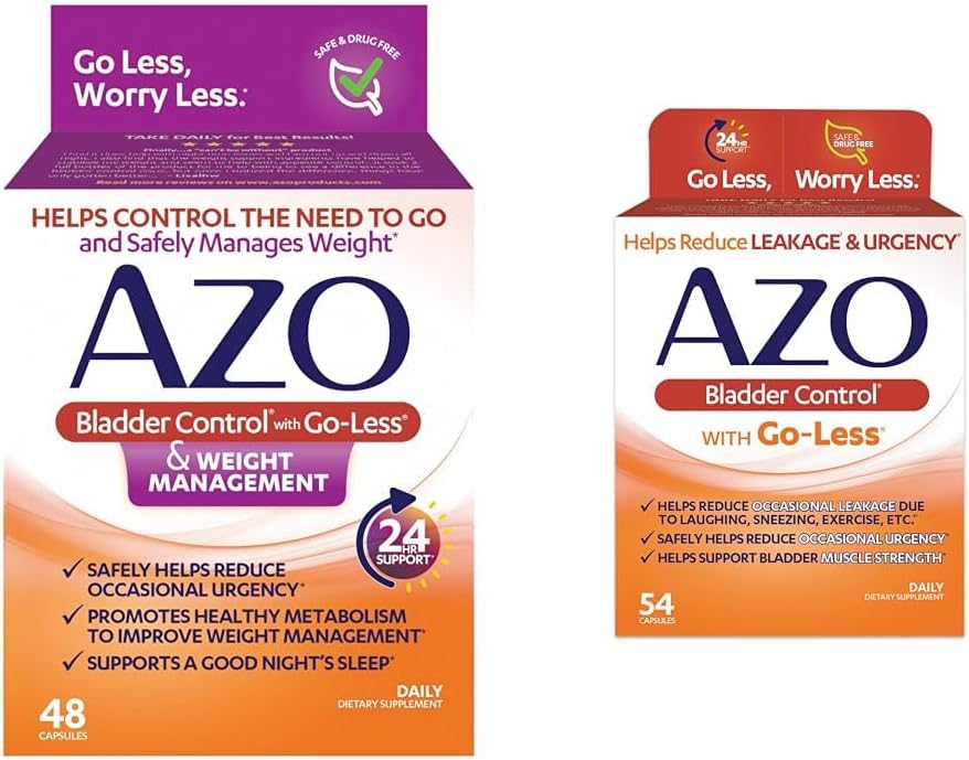 Azo Bladder Control With Go-Less® & Weight Management Dietary Supplement & Bladder Control With Go-Less Daily Supplement