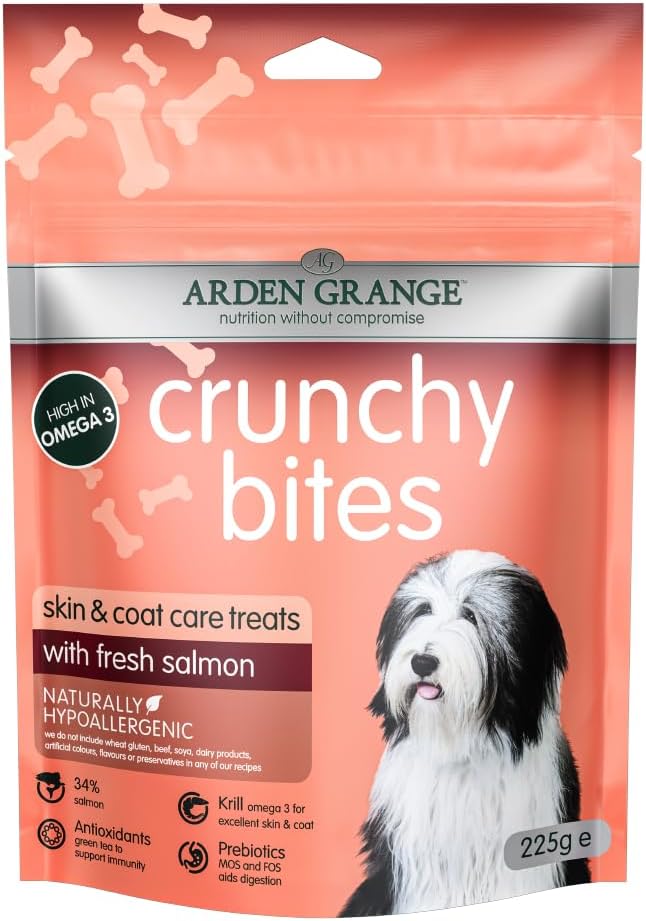 Arden Grange Crunchy Bites Salmon Dog Food, 225 g :Pet Supplies