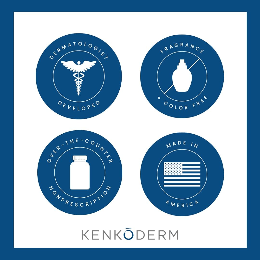 Kenkoderm Psoriasis Moisturizing Cream - 10 oz | 1 Jar | Dermatologist Developed | Fragrance + Color Free (1 Jar) : Health & Household