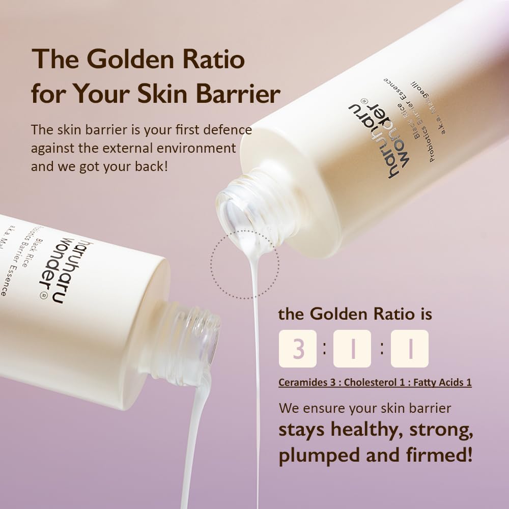 Haruharu Wonder Black Rice Probiotics Barrier Essence 4.05 Fl. Oz., Essence Toner To Strengthen Skin Barrier With Ceramides, Fermented Ingredients, Milky Essence, Moisturizing, Plumping : Beauty & Personal Care