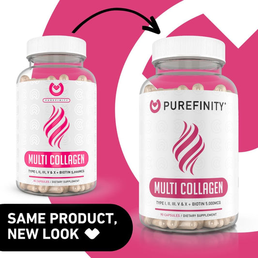 Collagen Peptides Capsules - Types I,II,III,V & X with Biotin & Hyaluronic Acid, Supports Anti-Aging, Healthy Hair, Skin, Bones & Nails - Keto & Paleo Friendly (30 Day Supply)