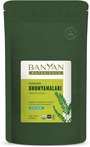 Banyan Botanicals Bhumyamalaki Powder – Organic Liver Health Supplement* – Phyllanthus Spp. – For Natural Detoxification & Cleansing Of The Liver* – 1/2 Pound – Non Gmo Sustainably Sourced Vegan