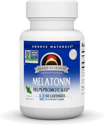 Source Naturals Melatonin 5 Mg - 50 Peppermint Flavored Lozenges