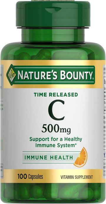 Nature'S Bounty Time Released Vitamin C, Immune Support, Vitamin Supplement, 500Mg, 100 Capsules