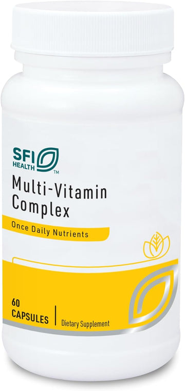 Klaire Labs Multi-Vitamin Complex - Once-Daily Mineral-Free Multivitamin With Metafolin Folate, Vitamin B6 & B12 (60 Capsules)