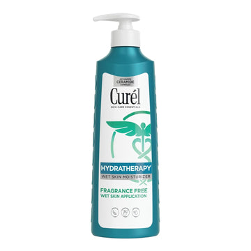 Curel Hydra Therapy In Shower Lotion, Itch Defense Body Moisturizer With Advanced Ceramide Complex, Vitamin E, & Oatmeal Extract, 12 Oz